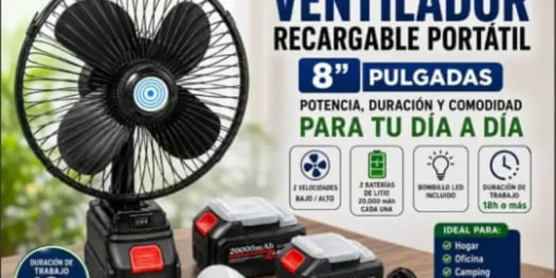 Ventilador doble batería 20000mAh