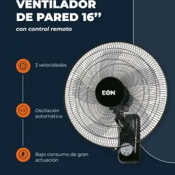 Ventiladr de pared negro