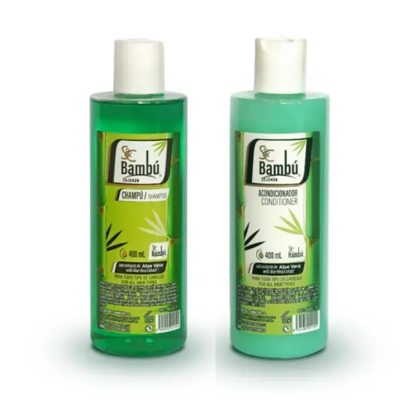 S&C Bambú Juego de Champú y Acondicionador 400ml 