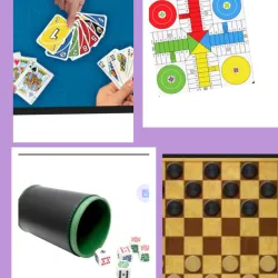 Juegos de cartas, parchís, cubilete y damas