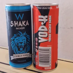 Shaka y Energizante con Vodka