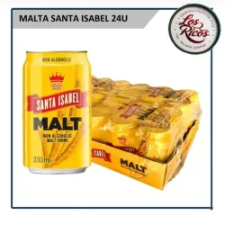 Malta Santa Isabel 24 unidades con 3 leches condensada 