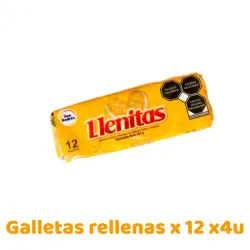 Galletas Llenitas rellenas con crema x 12 x 4u