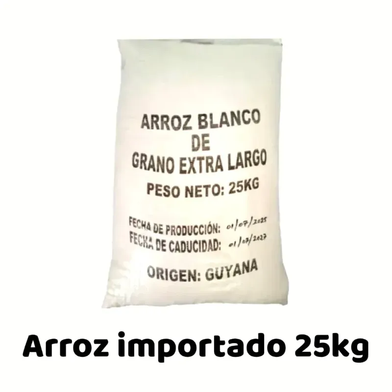 Saco de arroz importado 25kg
