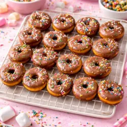 Mini Donas con Cobertura de Chocolate