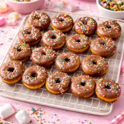 Mini Donas con Cobertura de Chocolate