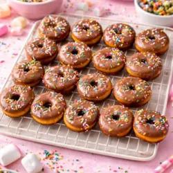 Mini Donas con Cobertura de Chocolate