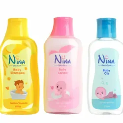 Set shampoo, loción y aceite de bebé