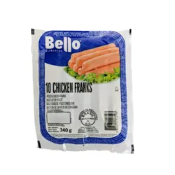Salchichas de pollo (340g).