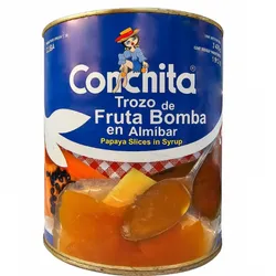Fruta bomba en almíbar