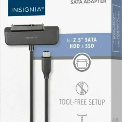 Adaptador SATA a USB-C para Discos 2.5” SSD/HDD – Insignia, USB 3.0 Alta Velocidad Plug & Play