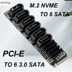 Adp PCIe M.2 NMVE a 6 puertos SATA III