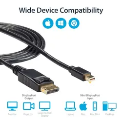 CABLE MINIDP A DP 1.8M STARTECH (4K X 2K UHD)