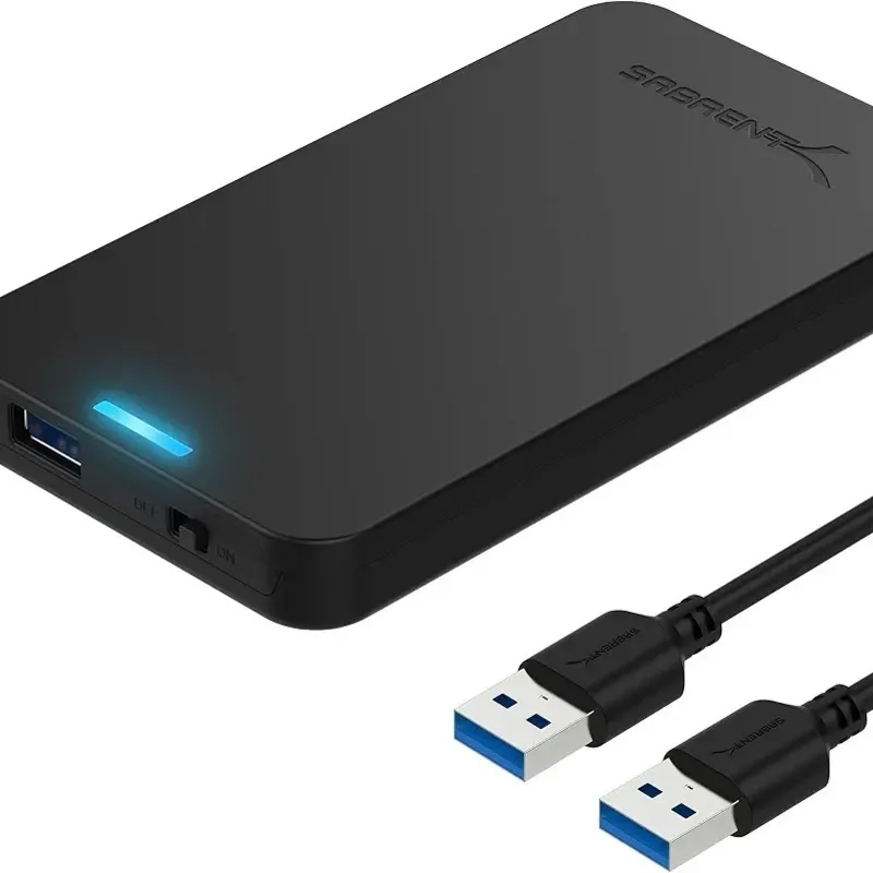 Carcasa para SSD/HDD SABRENT de 2,5 pulgadas SATA a USB 3.0 sin herramientas (EC-UASP)