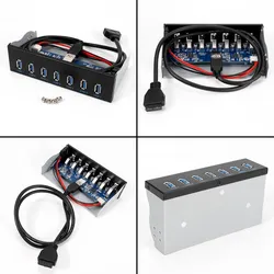 Panel Frontal USB 3.0 de 7 Puertos