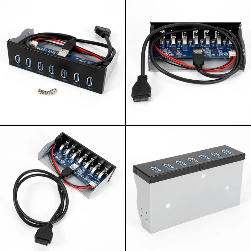 Panel Frontal USB 3.0 de 7 Puertos