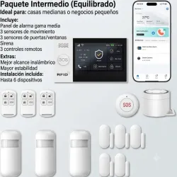 Sistema de Alarma Inteligente Inalámbrico Pack Medio