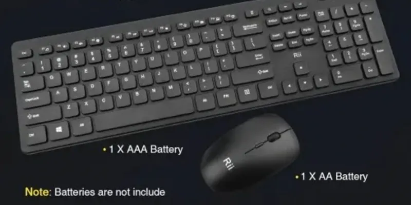 Teclado y mouse inalámbrico Rii Standard Office