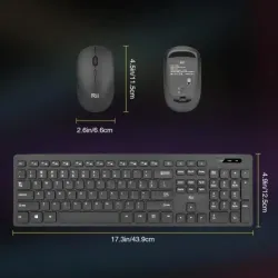 Teclado y mouse inalámbrico Rii Standard Office
