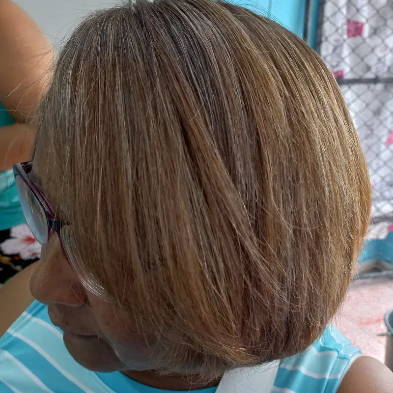 Rayitos con gorro + matizado para disimular canas