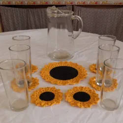 Portavasos girasol 
