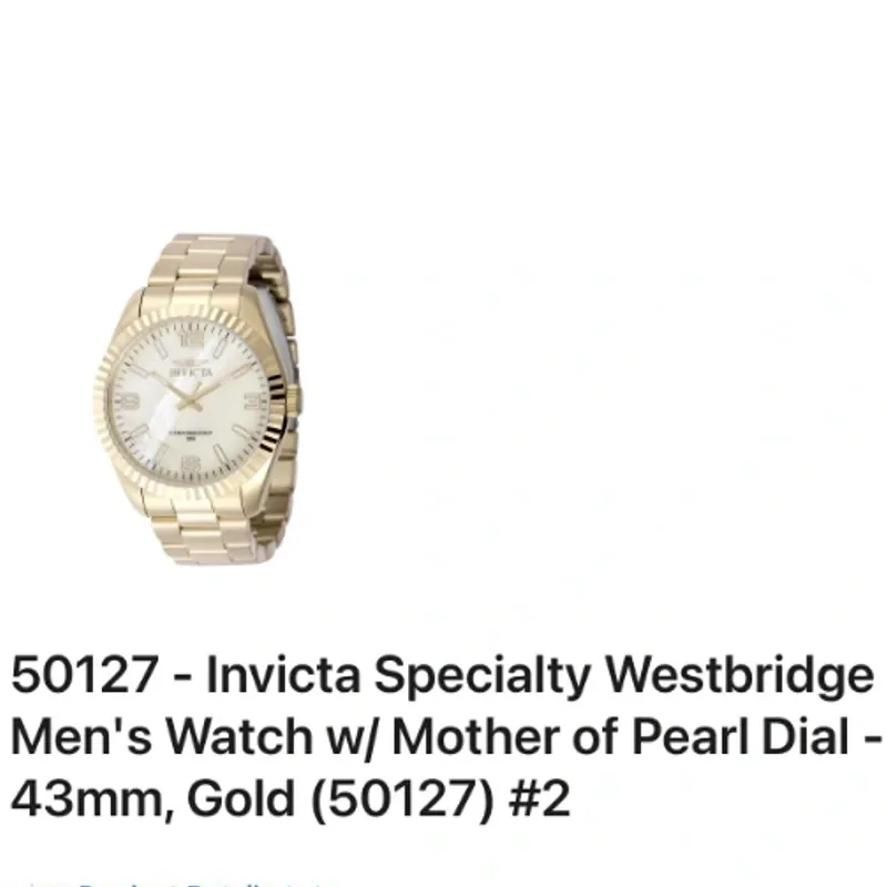 50127 Reloj Invicta de hombre Specialty Westbridge 43 mm
