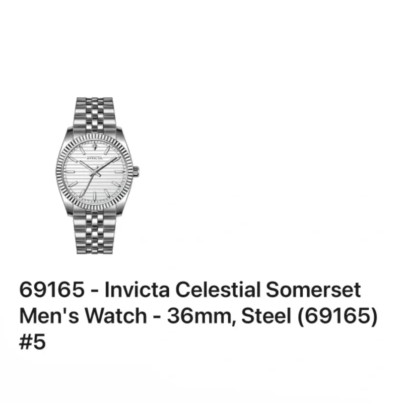 69165 Reloj Invicta de hombre Celestial Somerset, 36 mm