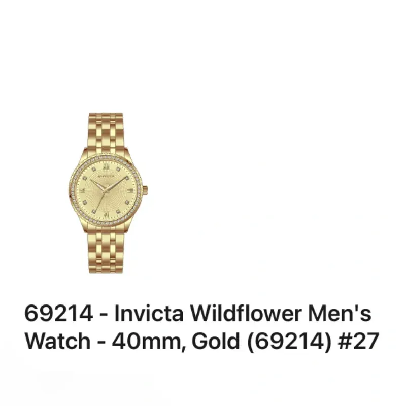 69214 Reloj Invicta de hombre Wildflower, 40 mm