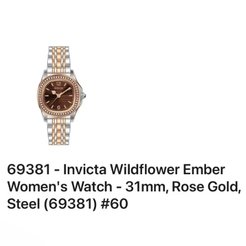 69381- Reloj Invicta de mujer Wildflower Ember 31 mm