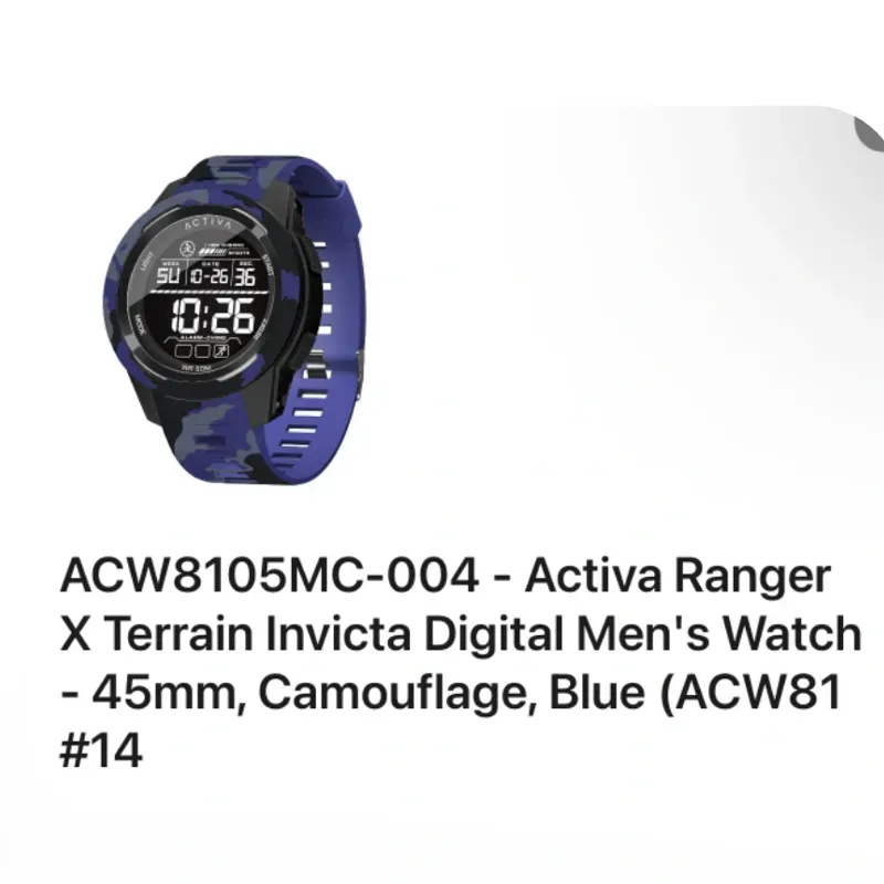 ACW81 Reloj Invicta de hombre Activa Ranger x Terrain, 45 mm