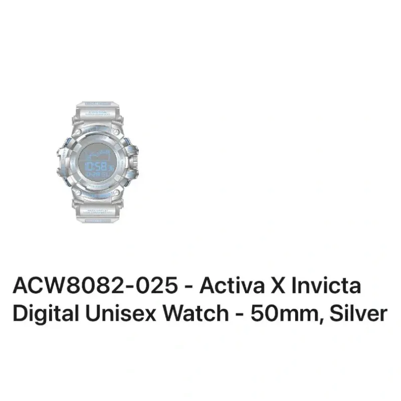 ACW8082 Reloj digital unisex Activa x Invicta 50 mm