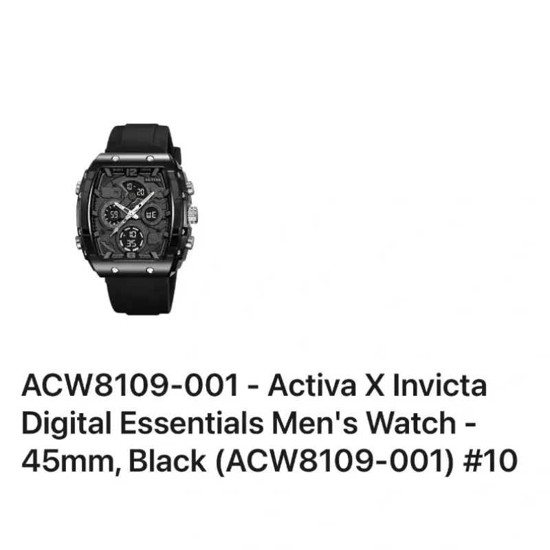 ACW8109-001 Reloj de hombre Activa x Invicta Digital Essentials 45mm