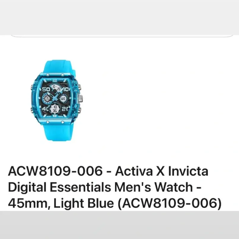 ACW8109-006 Reloj de hombre Activa x Invicta Digital Essentials 45 mm