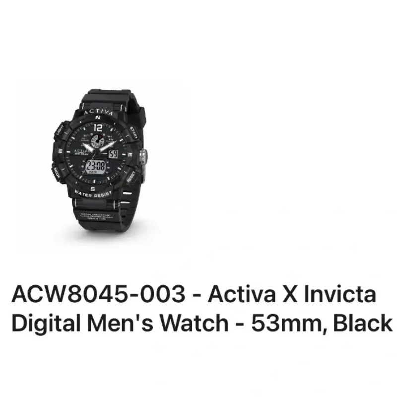 ACW845-003 Reloj Activa x Invicta digital de hombre 53mm