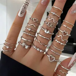 Anillos plateados