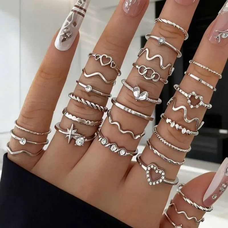 Anillos plateados