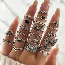Anillos plateados