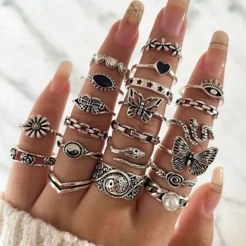 Anillos plateados