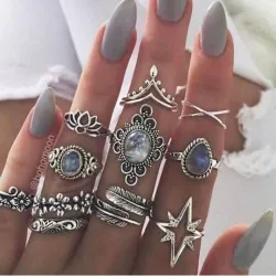 Anillos plateados