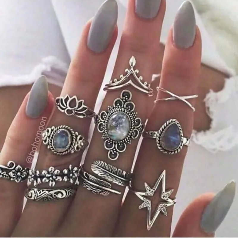 Anillos plateados