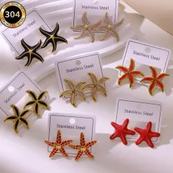Aretes de estrellas de mar