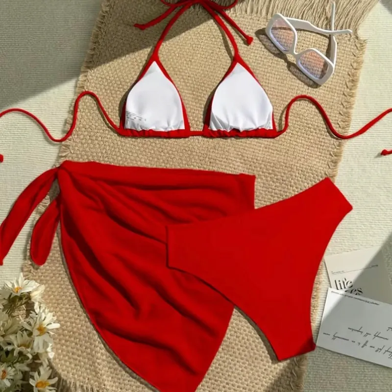 Bikini rojo 3 piezas