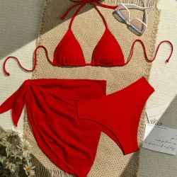 Bikini rojo 3 piezas