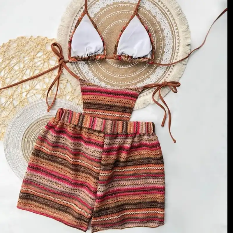 Bikini tejido 3 piezas