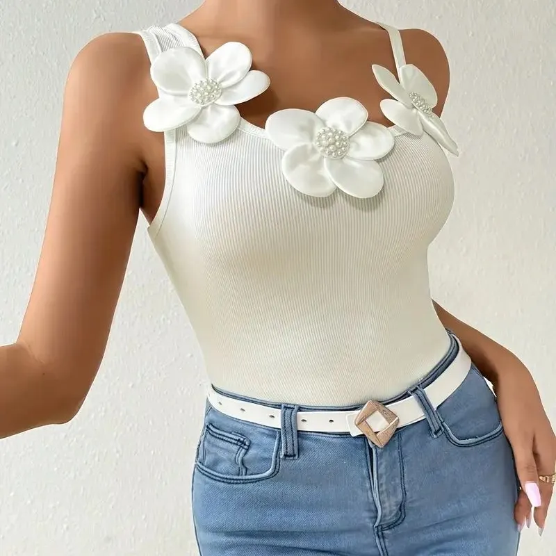 Blusa flores blancas