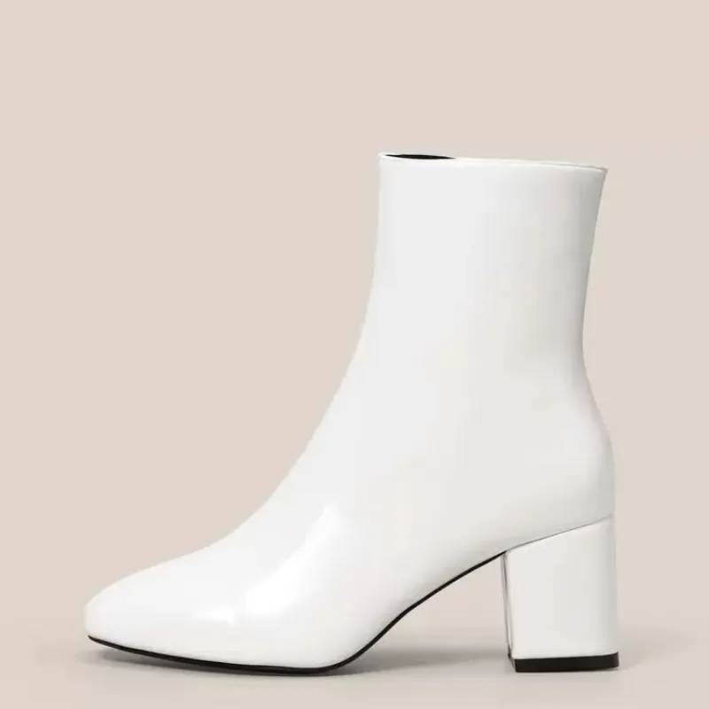 Botas de tacón blancas