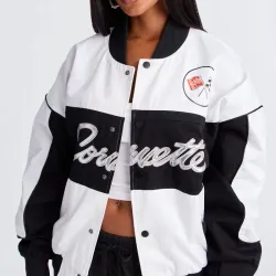 Chaqueta blanca y negra