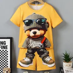 Conjunto amarillo de niño con osito