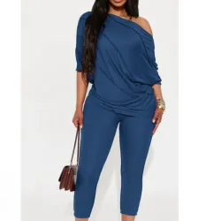 Conjunto azul elastizado