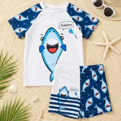 Conjunto de baño azul y blanco